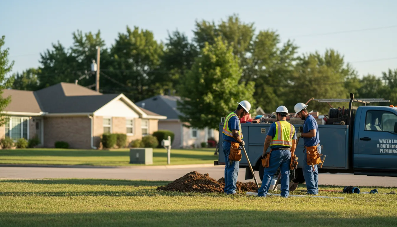 Residential water line and bathroom plumbing service in Levittown, NY